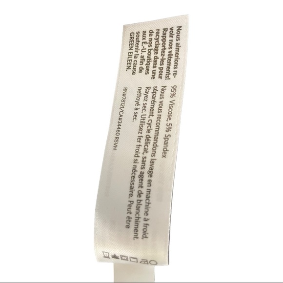 Eileen fisher round neckline side slit high low tank top grey black size small - Picture 12 of 12